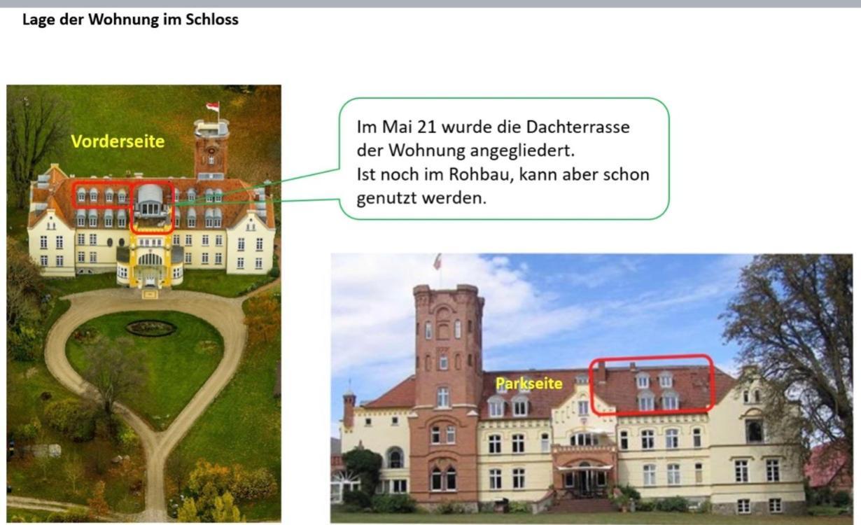Schloss Lelkendorf Apartment Ulrichshusen Maisonette Fewo Mecklenburger Seenplatte Mit Dachterrasse Naehe Ostsee Eksteriør billede